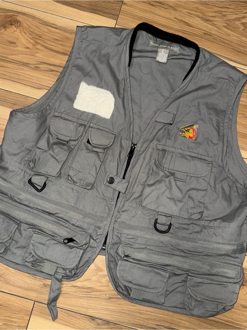 Danielson Classic Fly Fishing Vest Pockets, Zippers - Large y2k gorp core grunge